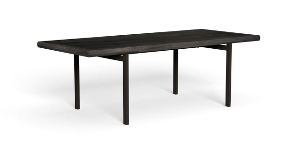 Talenti Allure Esstisch – Moderner Outdoor-Esstisch mit Aluminiumrahmen und Holzplatte